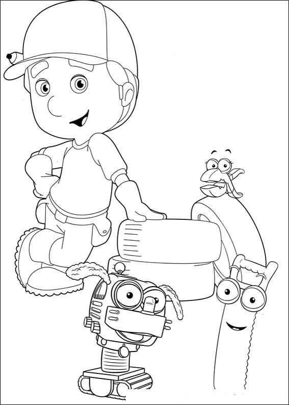 Handy Manny cartoon Coloring for kids